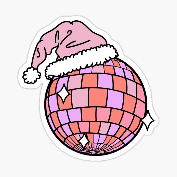 Christmas Disco Ball — Violet Sticker