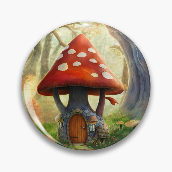 Item preview, Cozy Mushroom Cottage in the Autumn Woods designed and sold by DreamyEscapism.