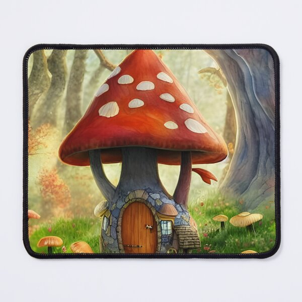Item preview, Cozy Mushroom Cottage in the Autumn Woods designed and sold by DreamyEscapism.