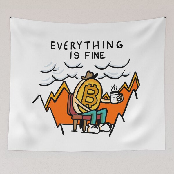 Item preview, Bitcoin: Everything is Fine designed and sold by ClothingnCrypto.