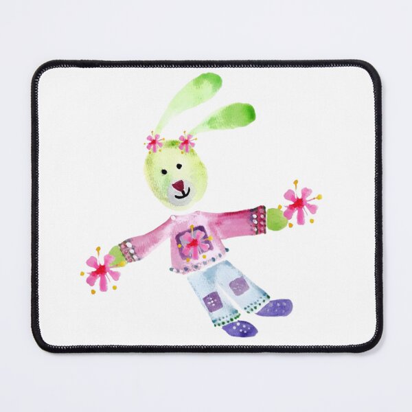 Item preview, Moss Rabbit, Playful Spring Rabbit With Blossom designed and sold by DefaultOneWorld.