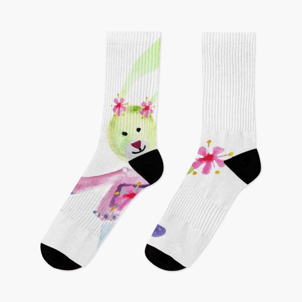 Item preview, Moss Rabbit, Playful Spring Rabbit With Blossom designed and sold by DefaultOneWorld.