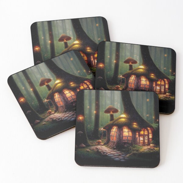 Item preview, Forest cabin with fairytale magic - Fantasy dream designed and sold by Monkyra.