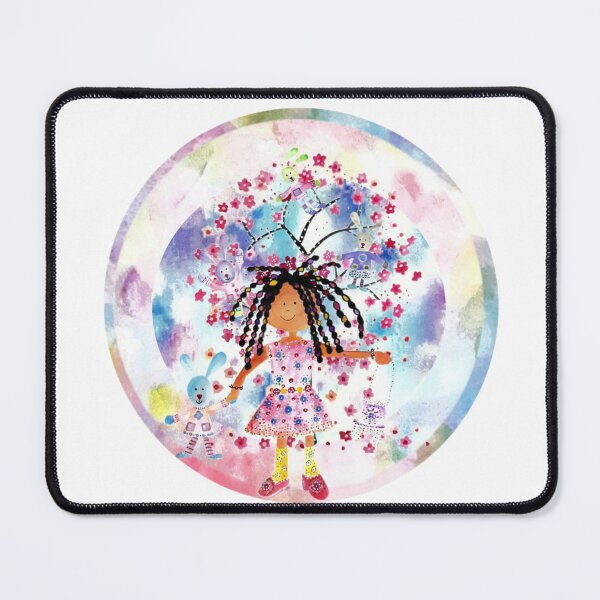 Item preview, Dancing with Blossoms in a New Dress.  Watercolour Collage designed and sold by DefaultOneWorld.
