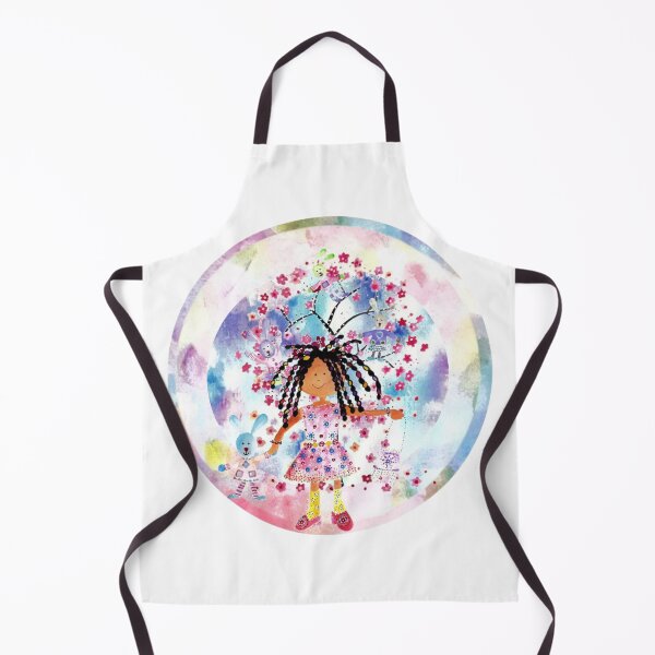 Item preview, Dancing with Blossoms in a New Dress.  Watercolour Collage designed and sold by DefaultOneWorld.