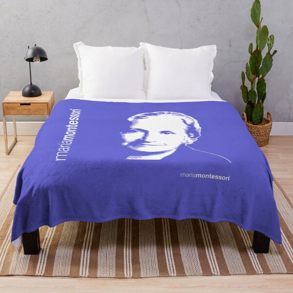 Item preview, Classic Maria Montessori poster (indigo) designed and sold by CMYKStudio.