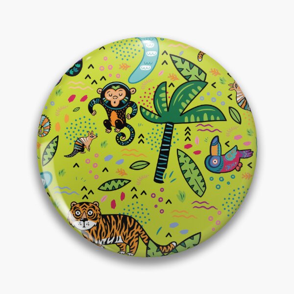 Item preview, Green nice animals jungle pattern designed and sold by Cutululu.