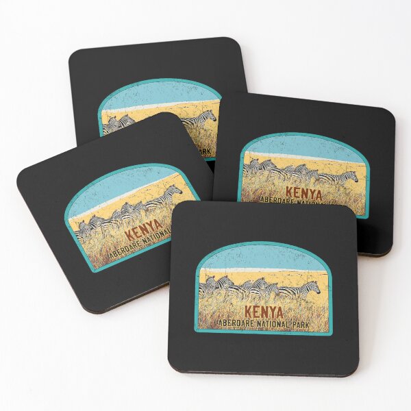 Item preview, Aberdare national park Kenya Africa vintage travel safari decal, african zebras designed and sold by Lemomo-zoo.