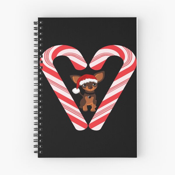 Item preview, A puppy with a santa hat and two candy canes forming a heart designed and sold by The-Blue-Feline.