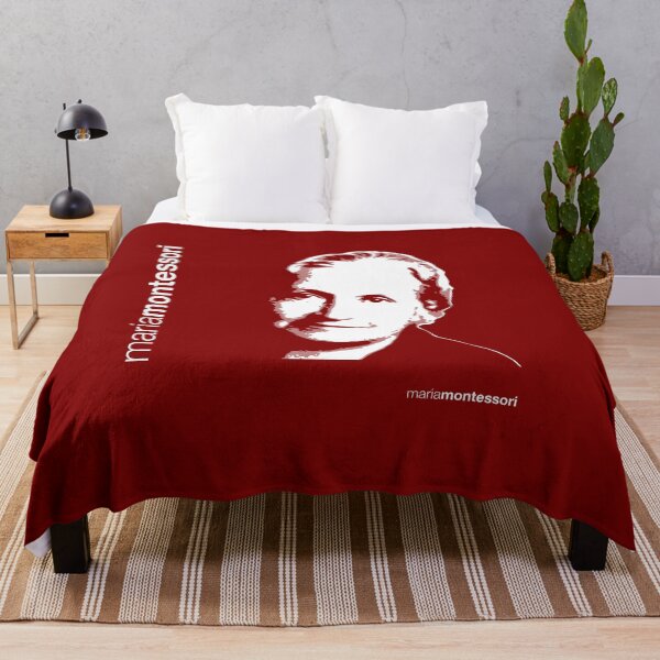 Item preview, Classic Maria Montessori poster (red) designed and sold by CMYKStudio.