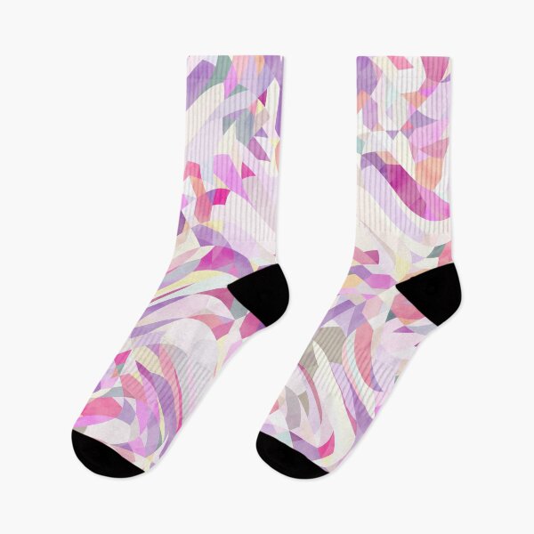 Item preview, Calypso Pattern in Pastel Purple, Pink, Yellow, and White designed and sold by Kelly Dietrich Mandala & Fractal Art.