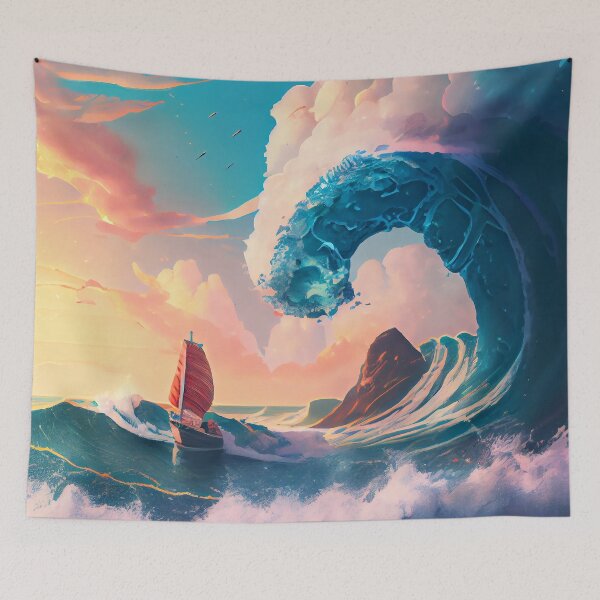 Aperçu de l'œuvre Affiche épique du tsunami créée et vendue par Elite's Workshop.