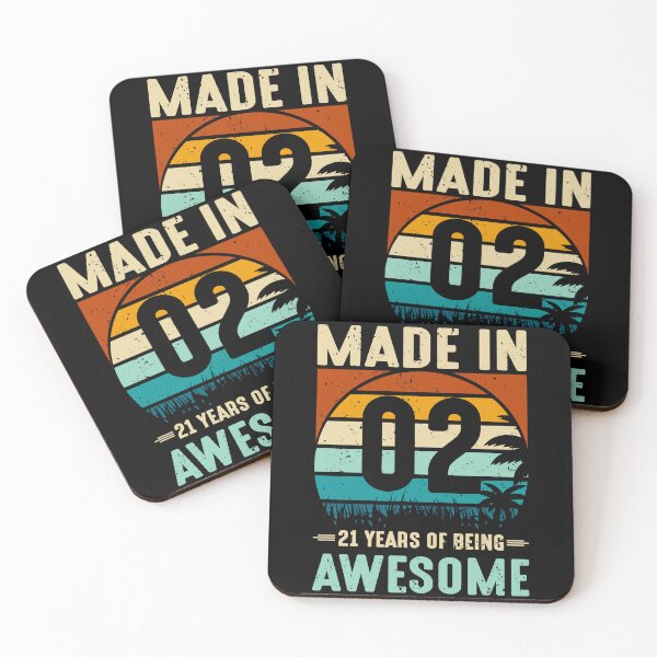 Item preview, Made in 02 21 years of being awesome 21st birthday designed and sold by Echo Dusk.