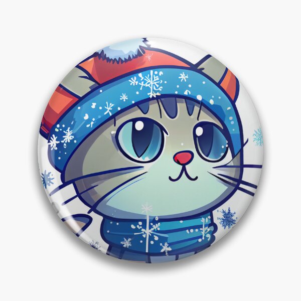 Item preview, Christmas Cat Closeup | Lovely Cute Cat surrounded by snowflakes designed and sold by KOTOdesign.