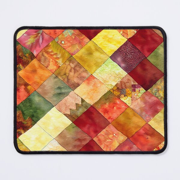 Item preview, Loose Watercolor Patchwork Quilt Design Bright Fall Colors designed and sold by ClairesPatterns.