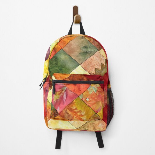 Item preview, Loose Watercolor Patchwork Quilt Design Bright Fall Colors designed and sold by ClairesPatterns.