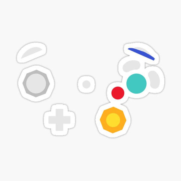Vista previa del artículo con la obra «Botones del controlador de videojuegos minimalista GC», diseñado y vendido por Natios.