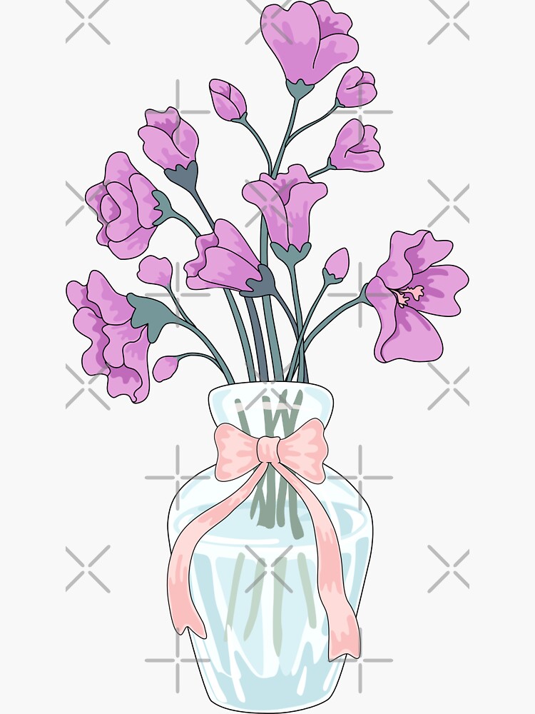 Vector set of vases, study of colors for children - Stock Vector ,  #SPONSORED, #vases, #set, #Ve… | Floral illustration vintage, Flower vase  drawing, Coloring books