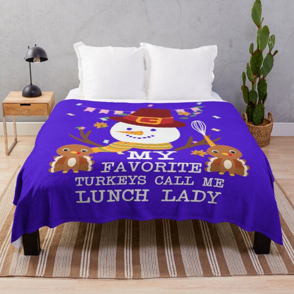 Item preview, My Favorite Turkeys Call Me Lunch Lady | Funny Happy Thanksgiving Grandma quotes | gifts for thanksgiving lovers designed and sold by ThanksVibe.