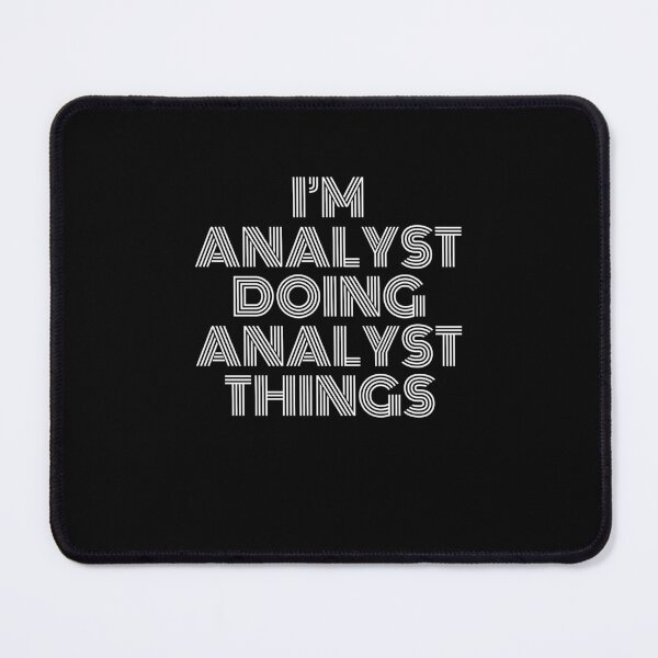 Aperçu de l'œuvre Je suis analyste faisant des choses d'analyste rétro vintage créée et vendue par SVPOD.