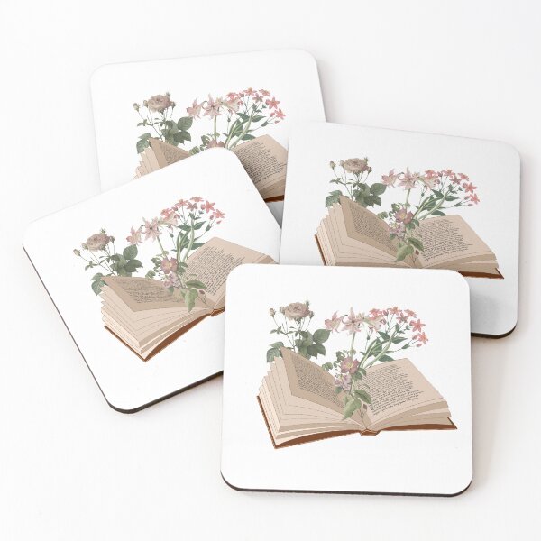 Item preview, Flowers growing out of book designed and sold by LunaAndRosa.