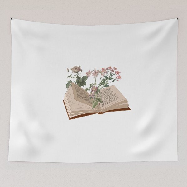Item preview, Flowers growing out of book designed and sold by LunaAndRosa.