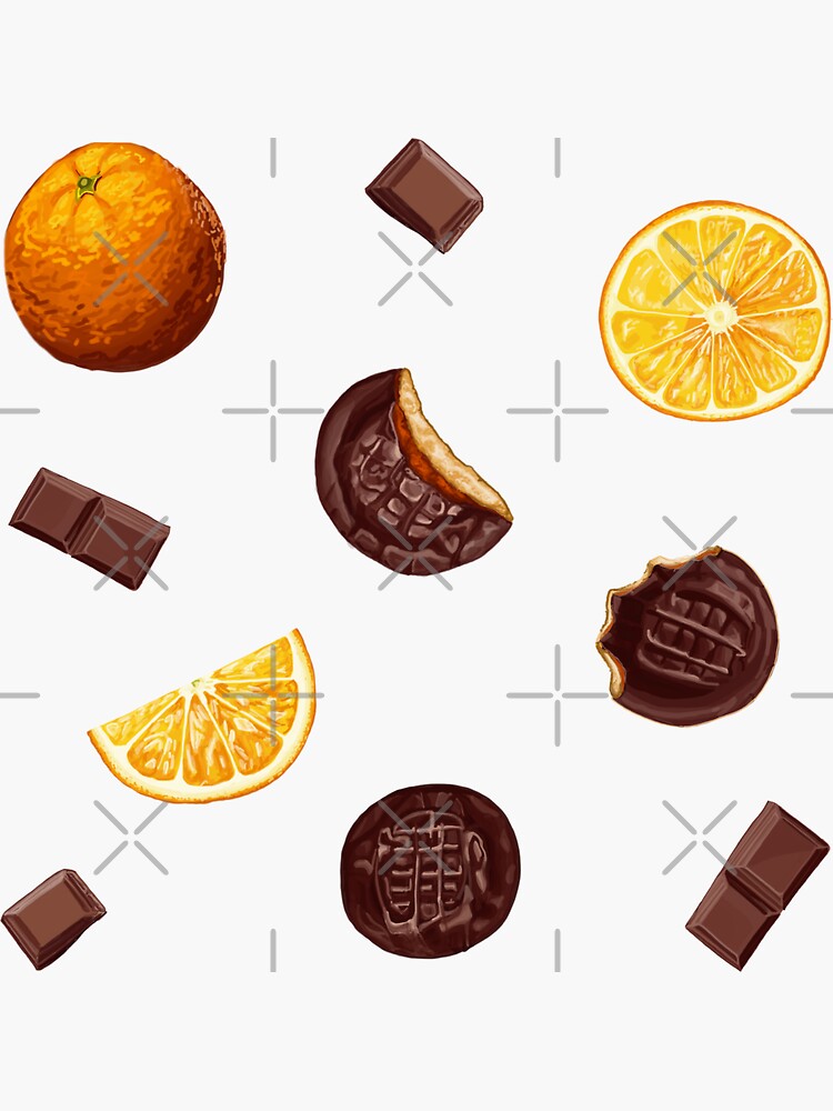 "Orange Chocolate Jaffa Cakes" Sticker for Sale by TheBiscuitTin