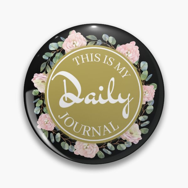 Item preview, Daily Journal Floral Circle Cute Yellow designed and sold by NinniShop.