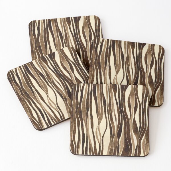 Item preview, Earthy Animal Print Zebra Warm Tones Abstract Pattern designed and sold by trajeado14.