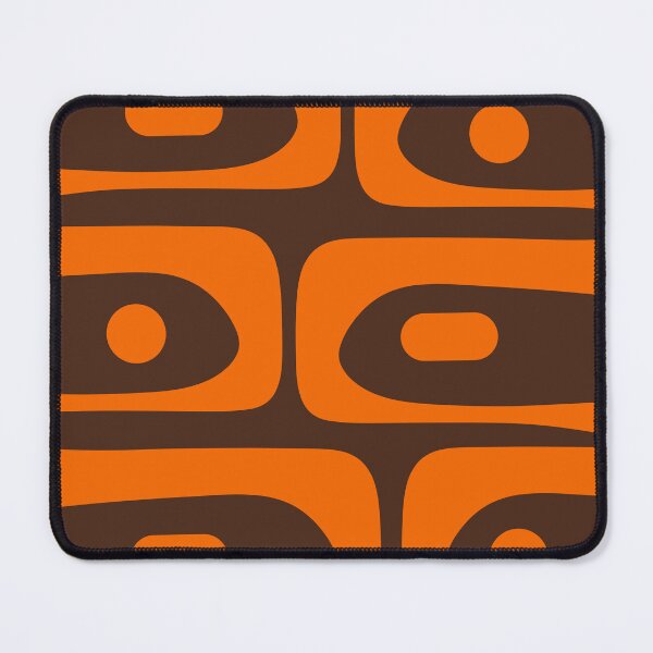 Item preview, Mid-Century Modern Piquet Retro Minimalist Abstract in 70s Orange and Dark Brown designed and sold by kierkegaard.