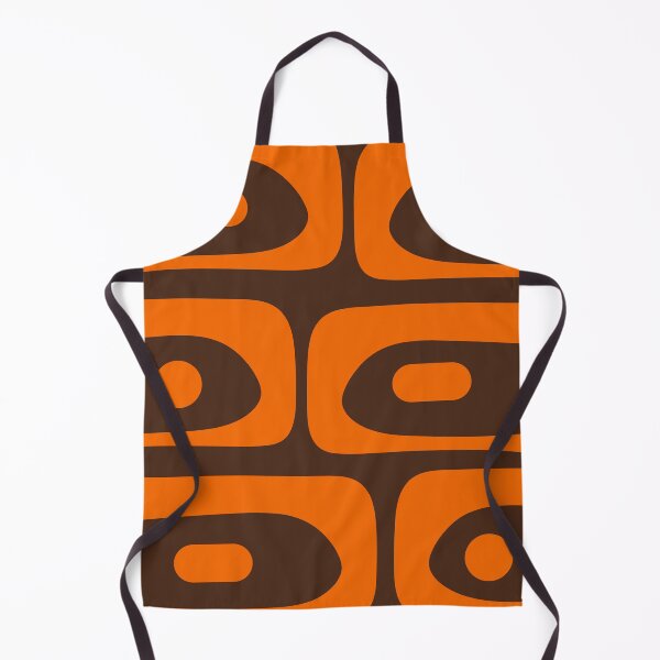 Item preview, Mid-Century Modern Piquet Retro Minimalist Abstract in 70s Orange and Dark Brown designed and sold by kierkegaard.