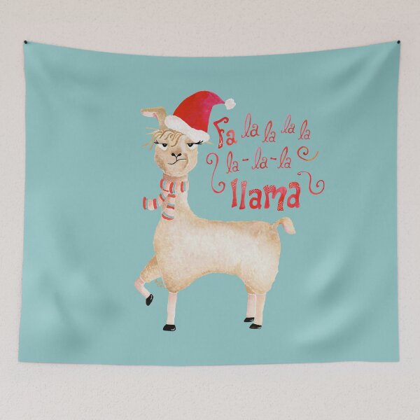 Item preview, Funny Christmas Llama designed and sold by SurfPixieArt.