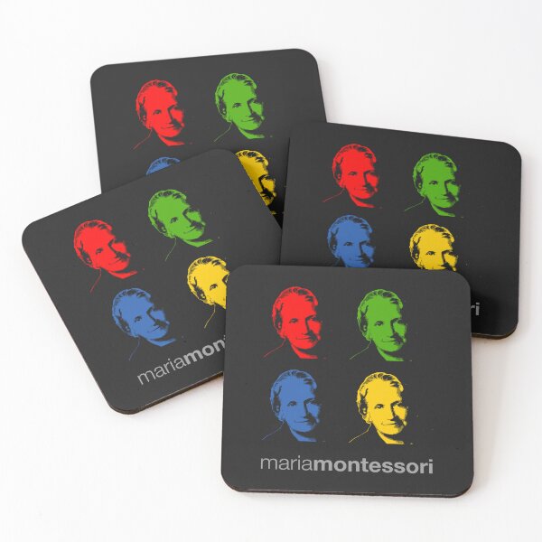 Item preview, Quadrichrome Maria Montessori portrait poster v2 designed and sold by CMYKStudio.