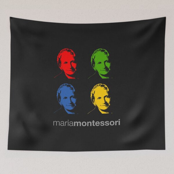 Item preview, Quadrichrome Maria Montessori portrait poster v2 designed and sold by CMYKStudio.