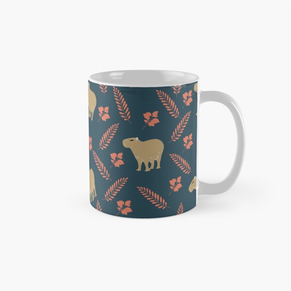 Item preview, Capybaras with pink flowers and leaves designed and sold by ArlacV.