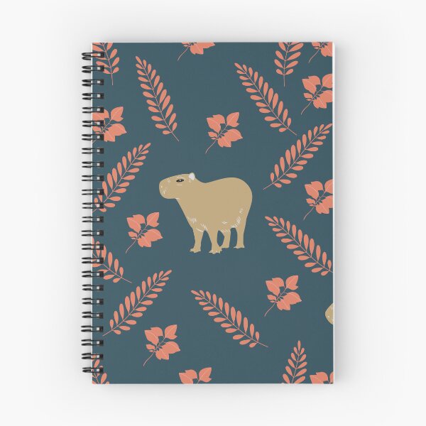 Item preview, Capybaras with pink flowers and leaves designed and sold by ArlacV.