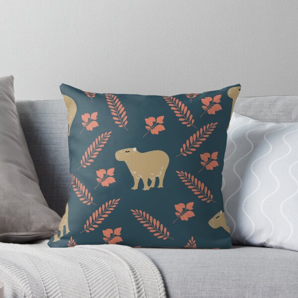 Item preview, Capybaras with pink flowers and leaves designed and sold by ArlacV.