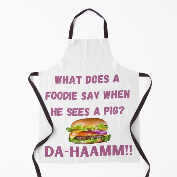 Item preview, What does a foodie say when he sees a pig? DA-HAAMM!! : Dad jokes : humourous designed and sold by FLIRTAASAN.