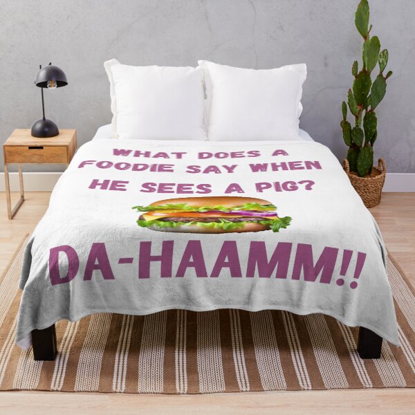 Item preview, What does a foodie say when he sees a pig? DA-HAAMM!! : Dad jokes : humourous designed and sold by FLIRTAASAN.