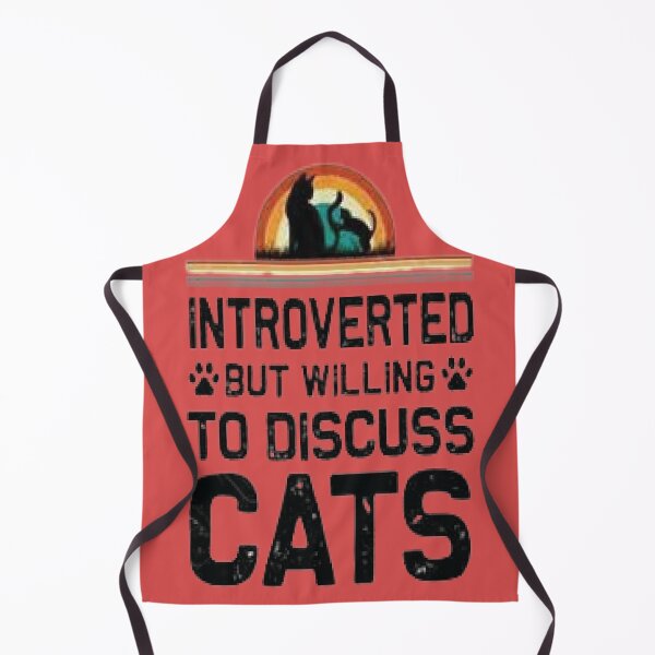 Item preview, Introverted But Willing To Discuss Cats Unisex T-Shirt, Retro Cat Funny Vintage, Funny Black Cat, Funny cats lover, Funny Cat Owner Gift designed and sold by Fivestars ⭐⭐⭐⭐⭐.