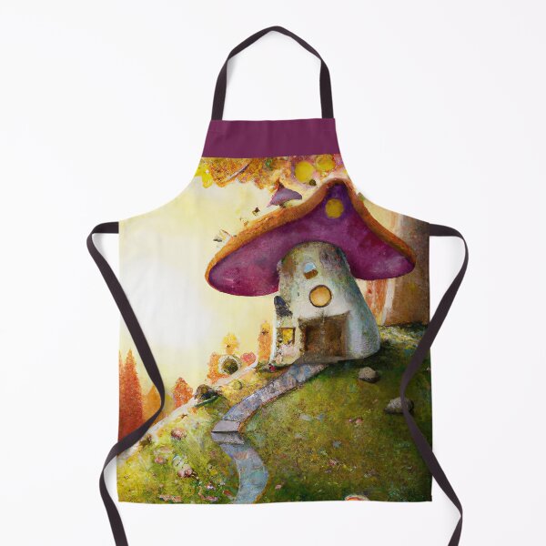 Aperçu de l'œuvre Jolie maison champignon au sommet d'une colline dans les bois d'automne créée et vendue par DreamyEscapism.