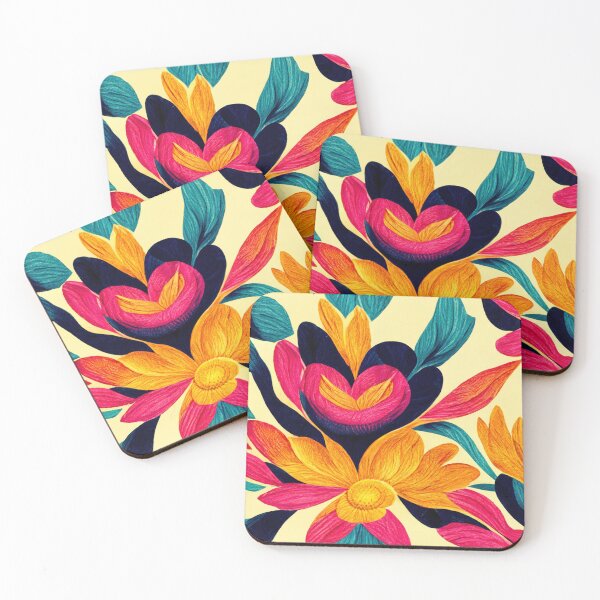 Item preview, Floral Colorful Vibrant Wallpaper designed and sold by thisisallahoax.