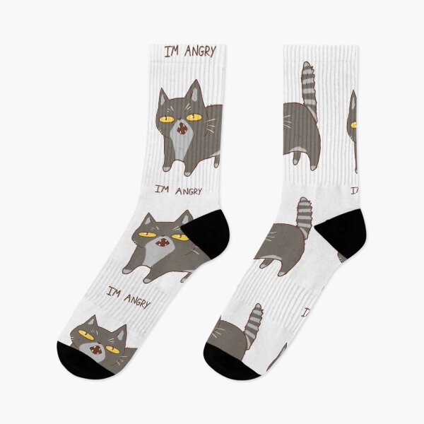 Item preview, Funny gray cat is angry  designed and sold by Mayarart.