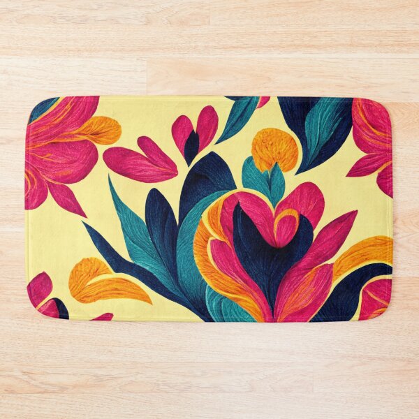 Item preview, Floral Colorful Vibrant Wallpaper designed and sold by thisisallahoax.