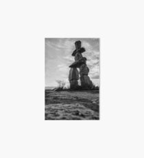 Stone Man That Points The Way Art Board
