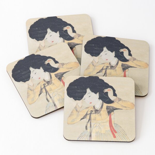 Item preview, Miindo (Portrait of a Beauty) 미인도 (해남 윤씨 종가) by Yun Yong Mid-19th century Korea designed and sold by SeoulJourner.