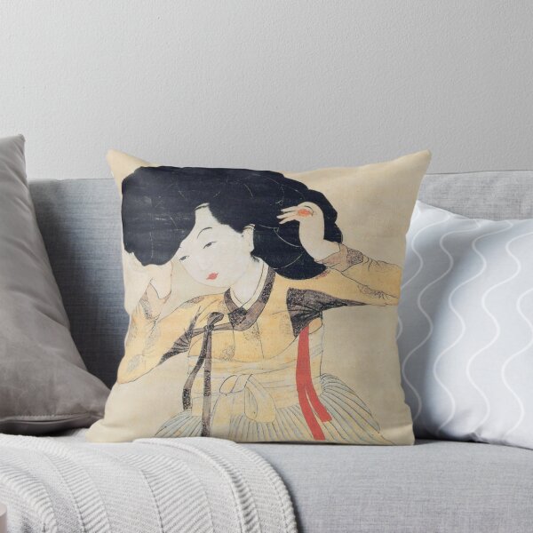 Item preview, Miindo (Portrait of a Beauty) 미인도 (해남 윤씨 종가) by Yun Yong Mid-19th century Korea designed and sold by SeoulJourner.