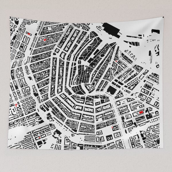 Item preview, Map of Amsterdam, Netherlands with its schools in color designed and sold by jean-nicolas.