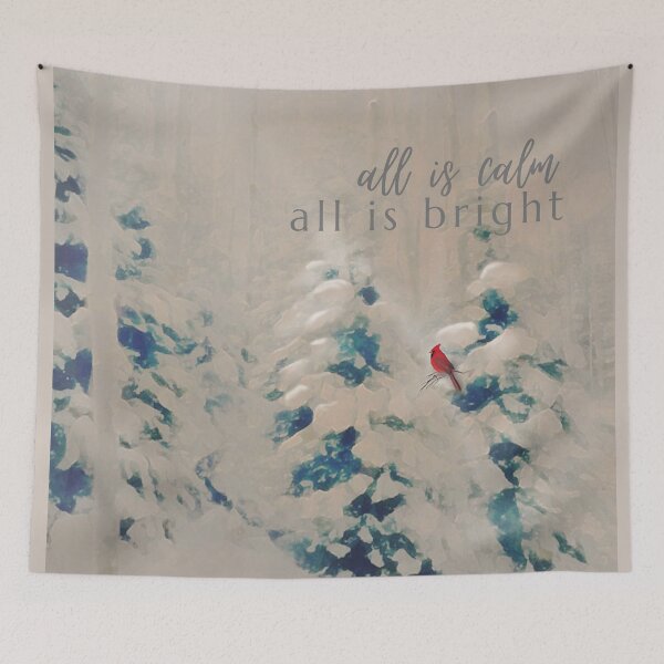 Item preview, Sabrina Farmer Art - Christmas - All is Bright with Cardinal designed and sold by sabrinart42.
