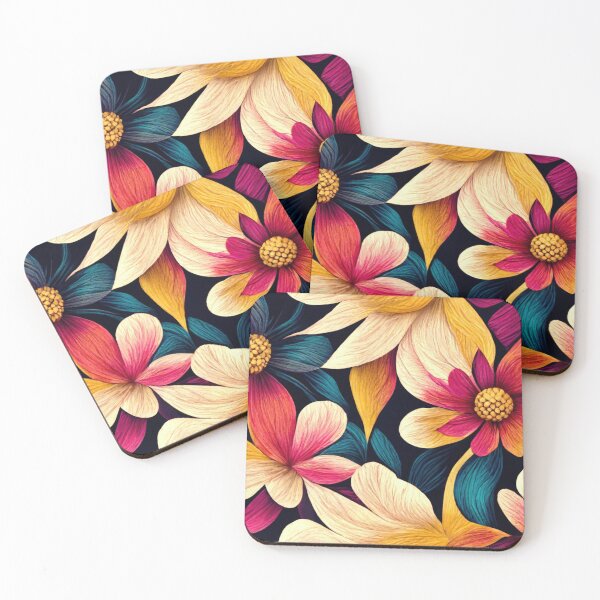 Item preview, Floral Colorful Vibrant Wallpaper designed and sold by thisisallahoax.
